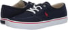 POLO RALPH LAUREN Mens Keaton Laceless SneakersNewport NavyRed Pp