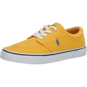 POLO RALPH LAUREN Mens Keaton Laceless SneakersYellowRoyal