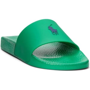 POLO RALPH LAUREN Womens Polo Slide SandalCabo GreenLight Navy