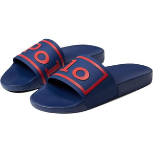 POLO RALPH LAUREN Womens Polo Slide SandalLight NavyTomato Polo