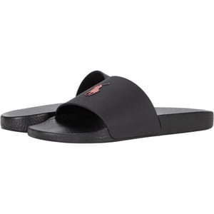 Polo Ralph Lauren Mens Polo Slide SandalsBlackRed