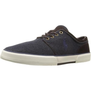 Polo Ralph Lauren Faxon LowTop Canvas SneakerNavyDark Brown