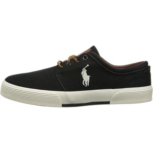 Polo Ralph Lauren Faxon LowTop Canvas SneakerPolo Black Cream Canvas