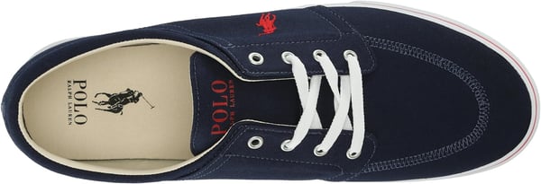 POLO RALPH LAUREN Mens Keaton Laceless SneakersNewport NavyRed Pp