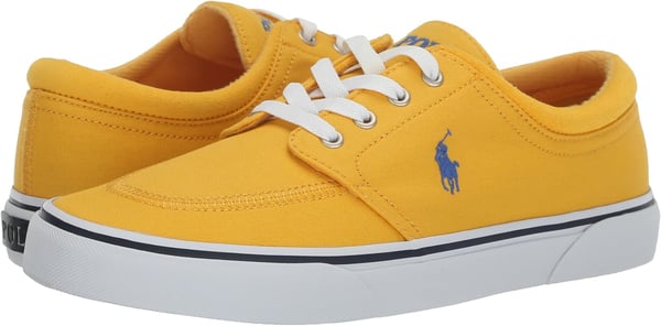 POLO RALPH LAUREN Mens Keaton Laceless SneakersYellowRoyal