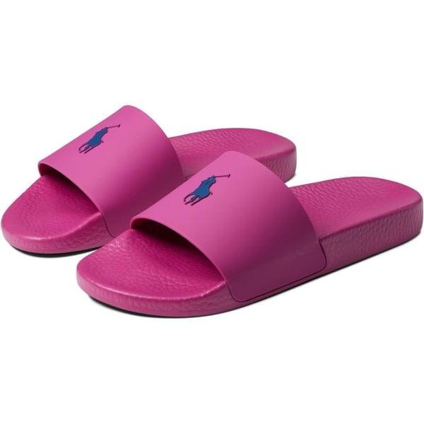 Polo Ralph Lauren Mens Polo Slide SandalsVivid PinkLight Navy