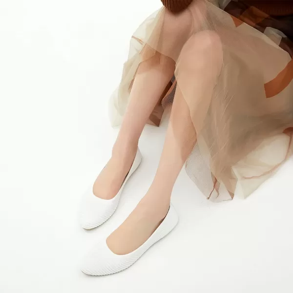 ALTOCIS Womens Knit Ballet Flats Ladies Comfortable Pointed-Toe Dressy Shoes Casual Soft Flat Shoes Ballerina Walking Flats Shoes