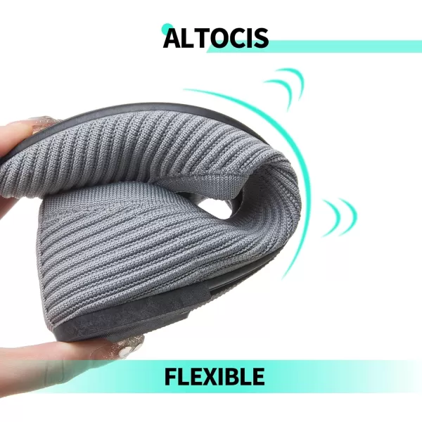 ALTOCIS Womens Knit Ballet Flats Ladies Comfortable Pointed-Toe Dressy Shoes Casual Soft Flat Shoes Ballerina Walking Flats Shoes