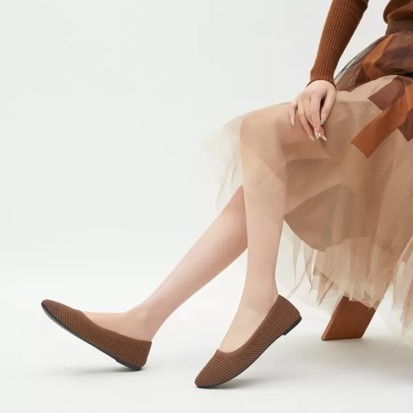ALTOCIS Womens Knit Ballet Flats Ladies Comfortable Pointed-Toe Dressy Shoes Casual Soft Flat Shoes Ballerina Walking Flats Shoes