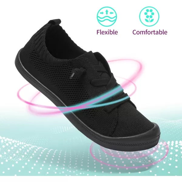 ALTOCIS Women's Knit Slip On Sneakers Ladies Elastic Low Top Flats Lightweight Breathe Mesh Fashion Sneakers Cute Flying Woven Loafers