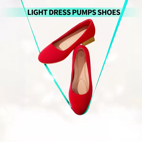 ALTOCIS Women’s Low Block Chunky Heels Pumps Ladies Elegant Closed Round Toe Pumps Shoes Low Platform Office Pumps Shoes