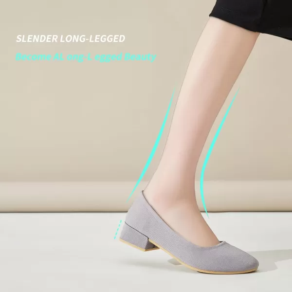 ALTOCIS Women’s Low Block Chunky Heels Pumps Ladies Elegant Closed Round Toe Pumps Shoes Low Platform Office Pumps Shoes