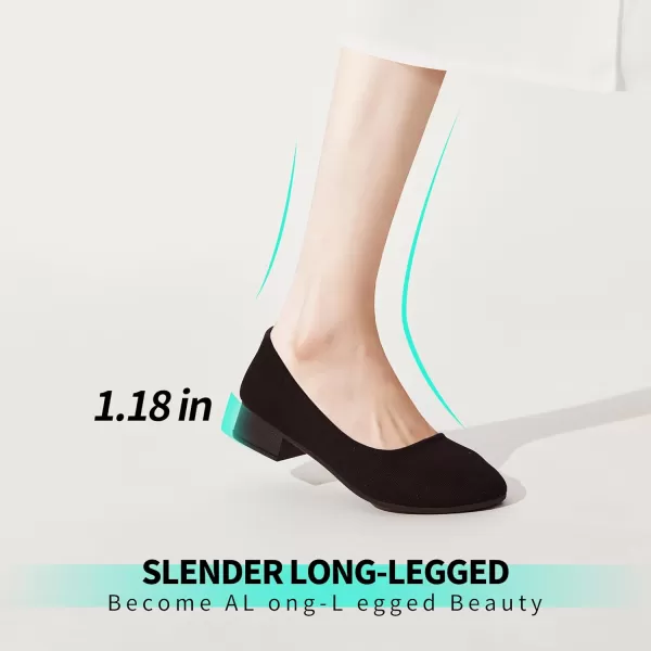 ALTOCIS Women’s Low Block Chunky Heels Pumps Ladies Elegant Closed Round Toe Pumps Shoes Low Platform Office Pumps Shoes