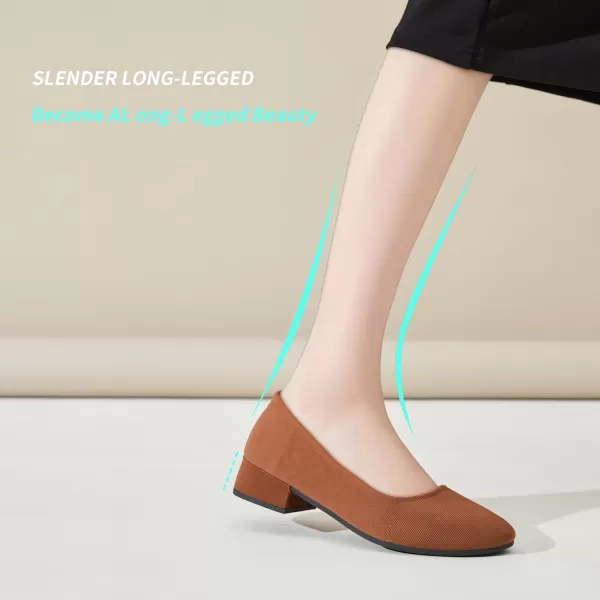 ALTOCIS Women’s Low Block Chunky Heels Pumps Ladies Elegant Closed Round Toe Pumps Shoes Low Platform Office Pumps Shoes