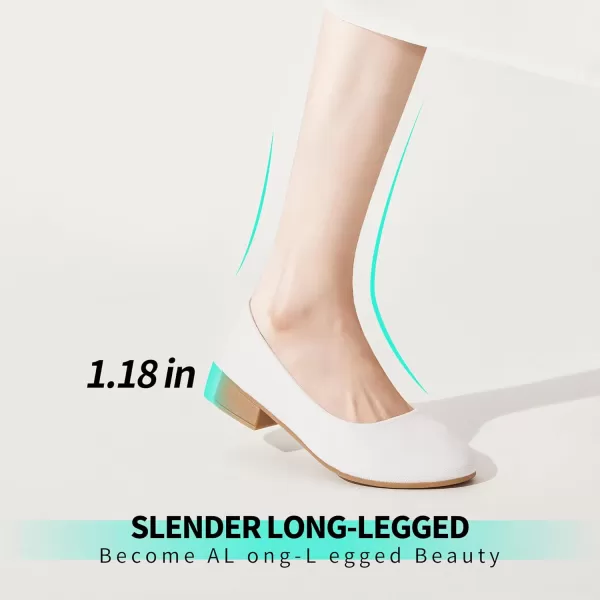 ALTOCIS Women’s Low Block Chunky Heels Pumps Ladies Elegant Closed Round Toe Pumps Shoes Low Platform Office Pumps Shoes