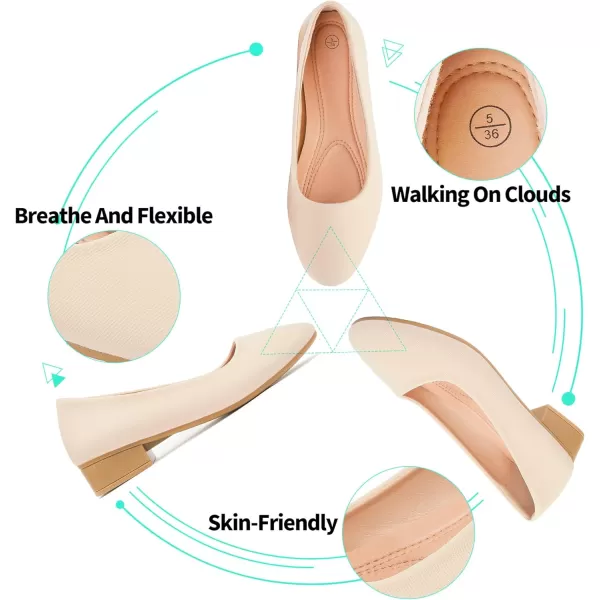 ALTOCIS Women’s Low Block Chunky Heels Pumps Ladies Elegant Closed Round Toe Pumps Shoes Low Platform Office Pumps Shoes