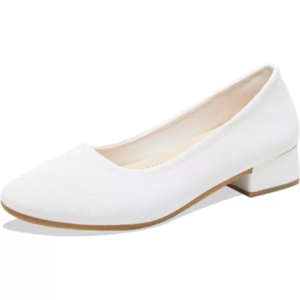 ALTOCIS Women’s Low Block Chunky Heels Pumps Ladies Elegant Closed Round Toe Pumps Shoes Low Platform Office Pumps Shoes