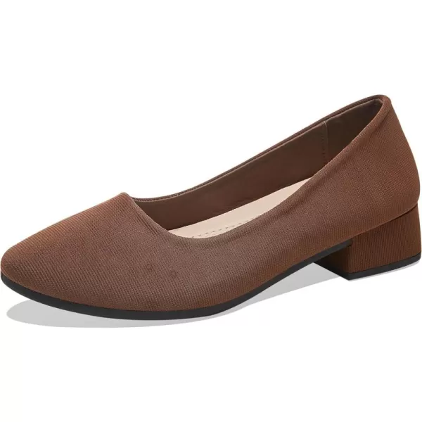 ALTOCIS Women’s Low Block Chunky Heels Pumps Ladies Elegant Closed Round Toe Pumps Shoes Low Platform Office Pumps Shoes