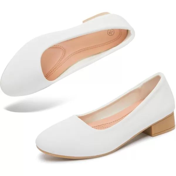 ALTOCIS Women’s Low Block Chunky Heels Pumps Ladies Elegant Closed Round Toe Pumps Shoes Low Platform Office Pumps Shoes