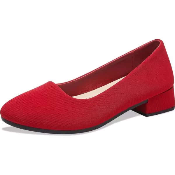 ALTOCIS Women’s Low Block Chunky Heels Pumps Ladies Elegant Closed Round Toe Pumps Shoes Low Platform Office Pumps Shoes