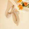 imageALTOCIS Womens Low Block Chunky Heels Pumps Ladies Elegant Closed Round Toe Pumps Shoes Low Platform Office Pumps ShoesGold