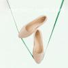 imageALTOCIS Womens Low Block Chunky Heels Pumps Ladies Elegant Closed Round Toe Pumps Shoes Low Platform Office Pumps ShoesGold