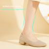 imageALTOCIS Womens Low Block Chunky Heels Pumps Ladies Elegant Closed Round Toe Pumps Shoes Low Platform Office Pumps ShoesGold