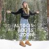 imageALTOCIS Womens Fur Lined Winter Snow Boots Short Mid Calf Fashion Boot Art Resin Button Faux Suede Boots for WomenChestnut1