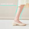 imageALTOCIS Womens Low Block Chunky Heels Pumps Ladies Elegant Closed Round Toe Pumps Shoes Low Platform Office Pumps ShoesBeige