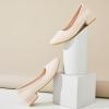 imageALTOCIS Womens Low Block Chunky Heels Pumps Ladies Elegant Closed Round Toe Pumps Shoes Low Platform Office Pumps ShoesBeige