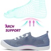 image:imageALTOCIS Womens Knit Slip On Sneakers Ladies Elastic Low Top Flats Lightweight Breathe Mesh Fashion Sneakers Cute Flying Woven LoafersBlue