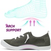 image:imageALTOCIS Womens Knit Slip On Sneakers Ladies Elastic Low Top Flats Lightweight Breathe Mesh Fashion Sneakers Cute Flying Woven LoafersOlive Green
