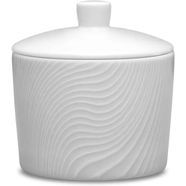 Noritake WoW Dune Sugar with Cover, 5 1/2 oz in White