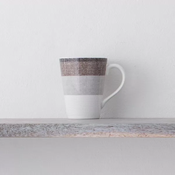 Noritake Colorscapes Layers Canyon Mug, 12 oz., Set of 4 in White