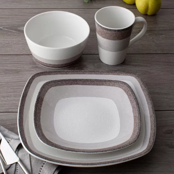 Noritake Colorscapes Layers Canyon Mug, 12 oz., Set of 4 in White
