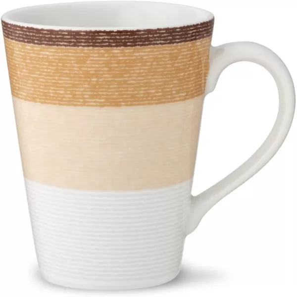 Noritake Colorscapes Layers Desert Mug, 12 oz., Set of 4 in Orange/White
