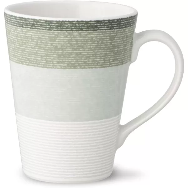 Noritake Colorscapes Layers Sage Mug, 12 oz., Set of 4 in Green/White