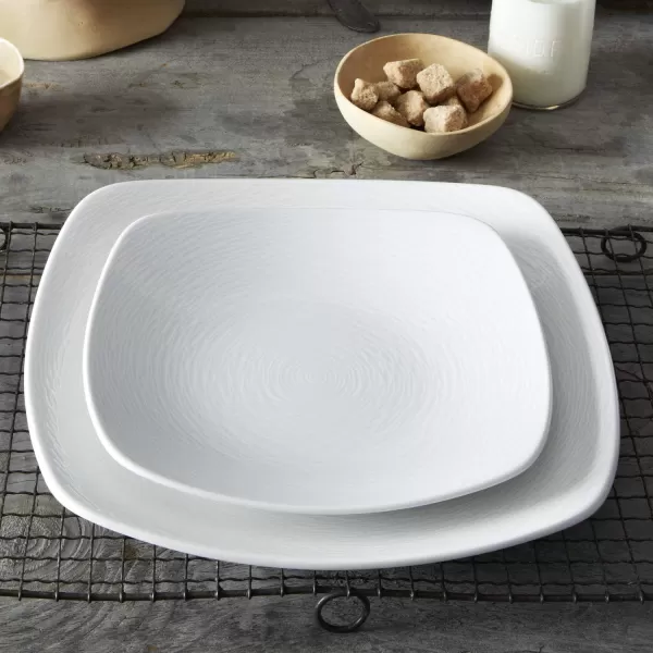 Noritake Wow Swirl 6-1/2-Inch Quad Plate, Mini, Set of 4