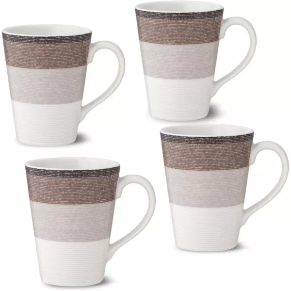 Noritake Colorscapes Layers Canyon Mug, 12 oz., Set of 4 in White