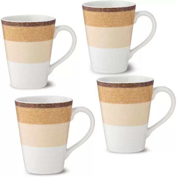 Noritake Colorscapes Layers Desert Mug, 12 oz., Set of 4 in Orange/White