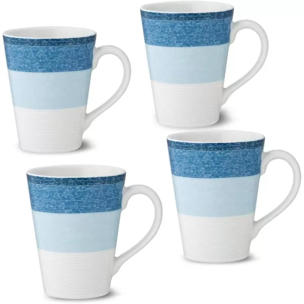 Noritake Colorscapes Layers Sky Mug, 12 oz., Set of 4 in White