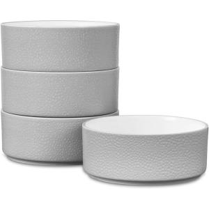 imageNoritake ColorTex Stone Grey Bowl Stax SoupCereal 6quot 20 oz Set of 4 in Grey
