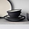 imageNoritake Colorwave Graphite 16Piece Set  Curve Service for 4 in BlackGraphite