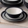 imageNoritake Colorwave Graphite 16Piece Set  Curve Service for 4 in BlackGraphite