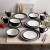 imageNoritake Colorwave Graphite 16Piece Set  Curve Service for 4 in BlackGraphite