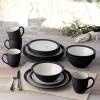 imageNoritake Colorwave Graphite 16Piece Set  Curve Service for 4 in BlackGraphite