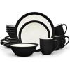 imageNoritake Colorwave Graphite 16Piece Set  Curve Service for 4 in BlackGraphite