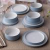 imageNoritake ColorTex Stone Aqua 12Piece Dinnerware Set Service for 4