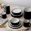 imageNoritake ColorTex Stone Black 16Piece Dinnerware Set Service for 4Black