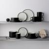 imageNoritake ColorTex Stone Black 16Piece Dinnerware Set Service for 4Black